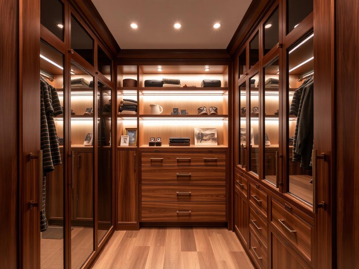 Walnut Walk-In Closet